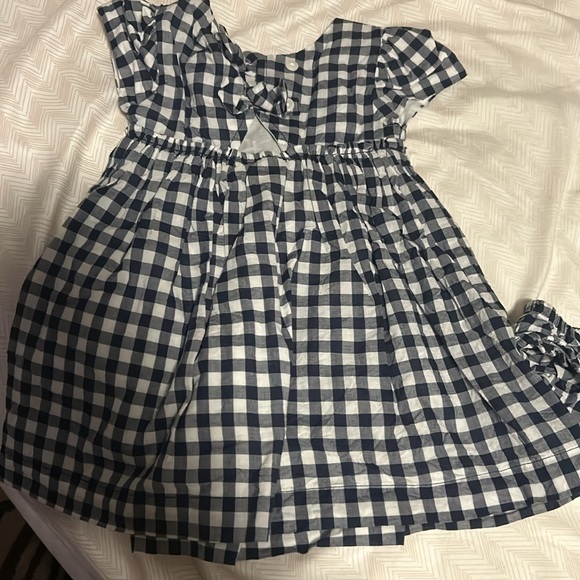 Gymboree Navy & White Gingham Dress & Bloomers - 6-12 months - Picture 3 of 6